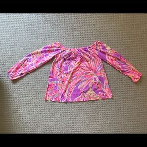 Lilly Pulitzer Enna Off Shoulder Top in Amethyst